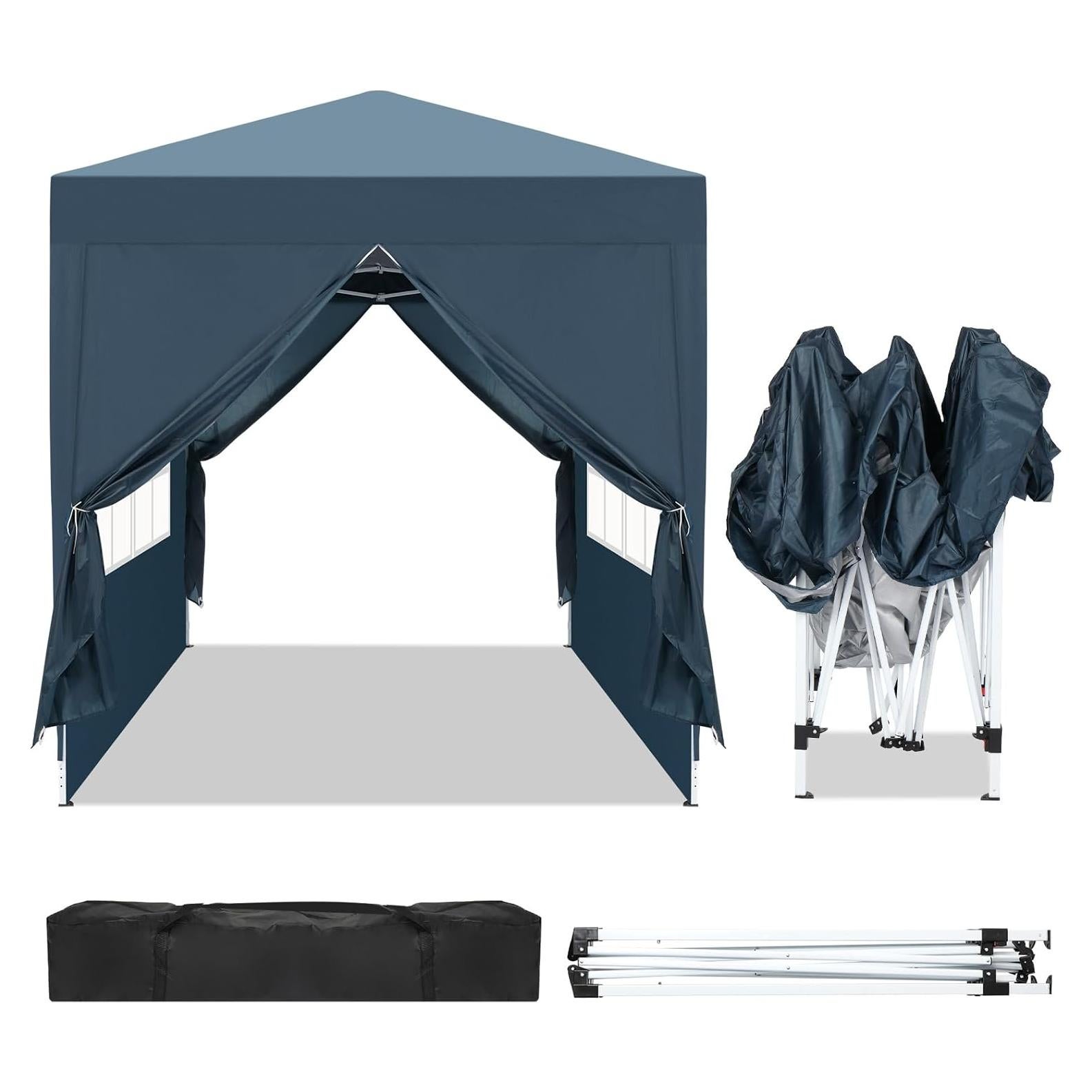 Carpa Pop Up 1.98x1.98m BNSPLY Azul Impermeable con Paredes