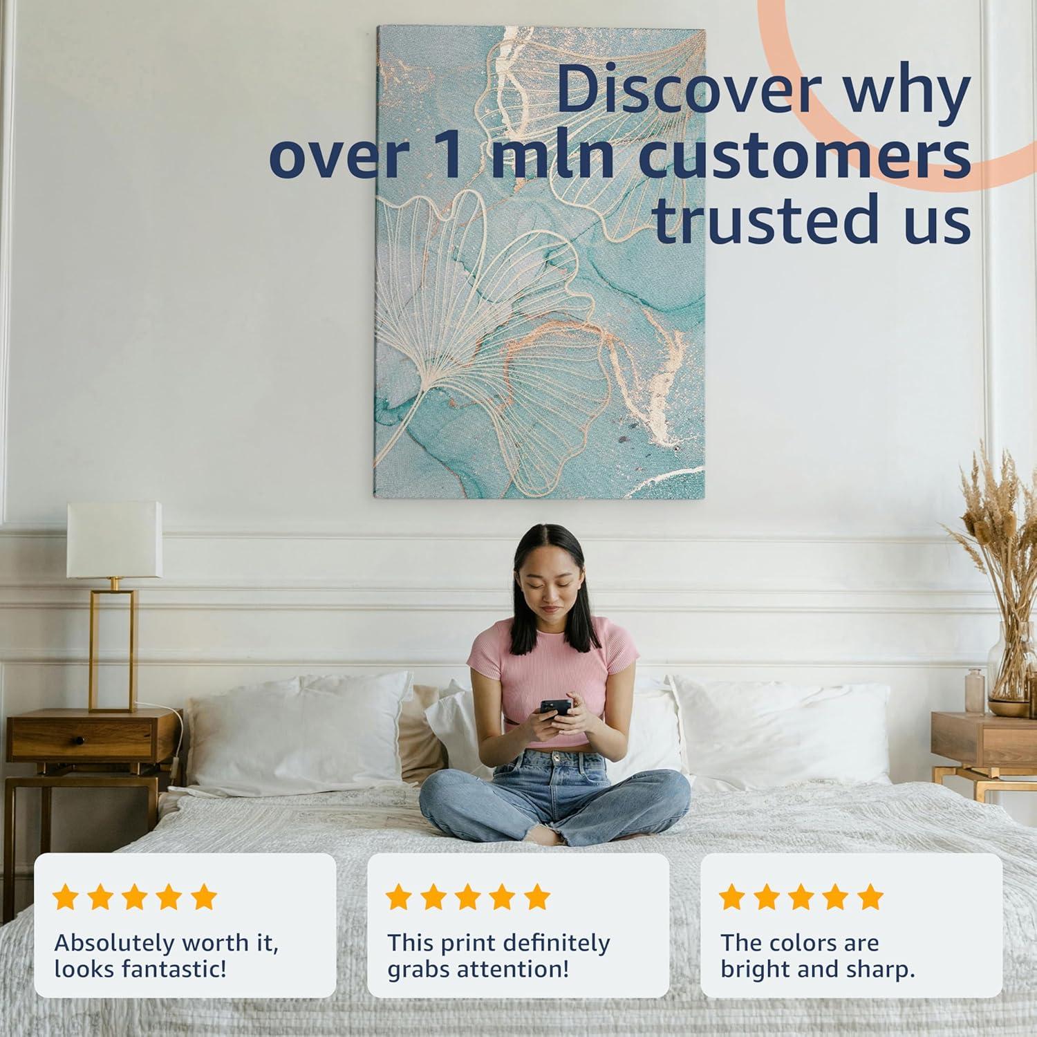 Lienzo Arte de Pared Mapa Mundial artgeist 100x40 cm 5 Piezas