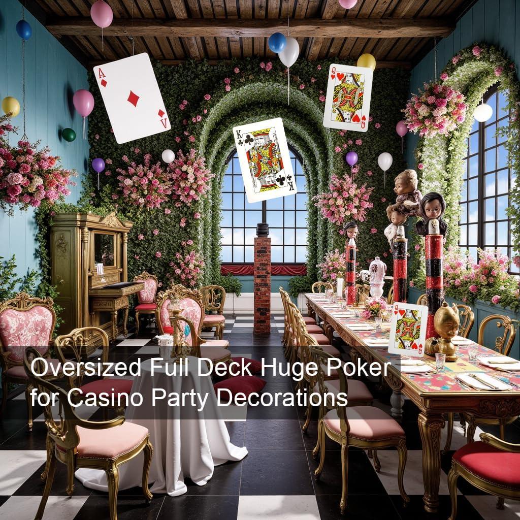 Jumbo Cartas de Juego Lynkaye 20x28 cm para Fiestas y Juegos