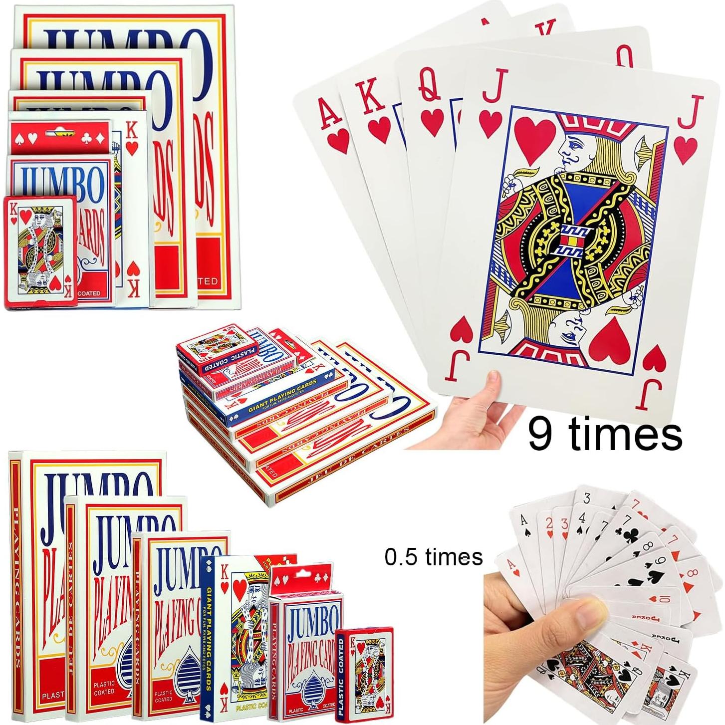 Jumbo Cartas Gigantes Lynkaye 20x28 cm para Juegos y Decoración