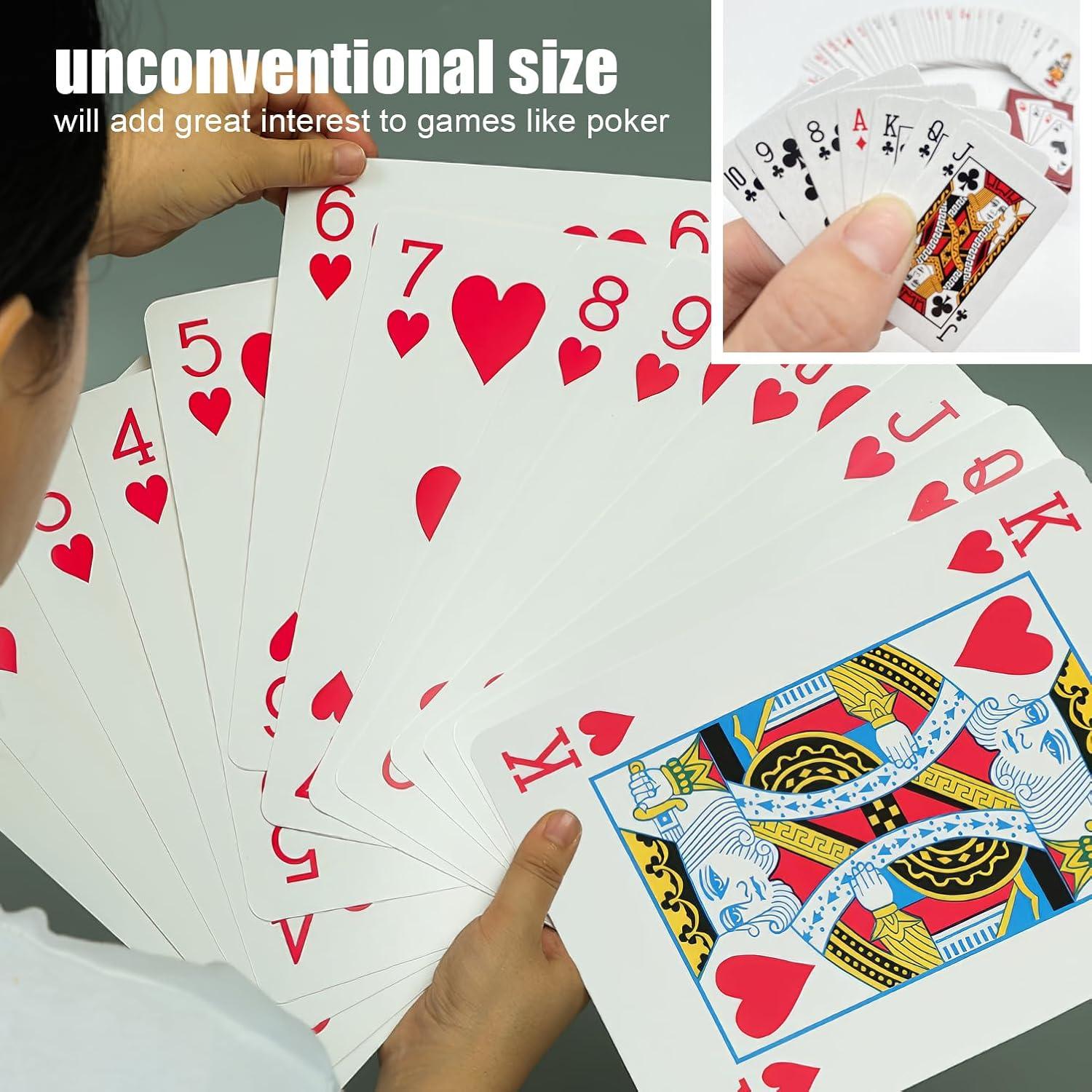 Jumbo Cartas de Juego Lynkaye 20x27 cm para Fiesta Casino