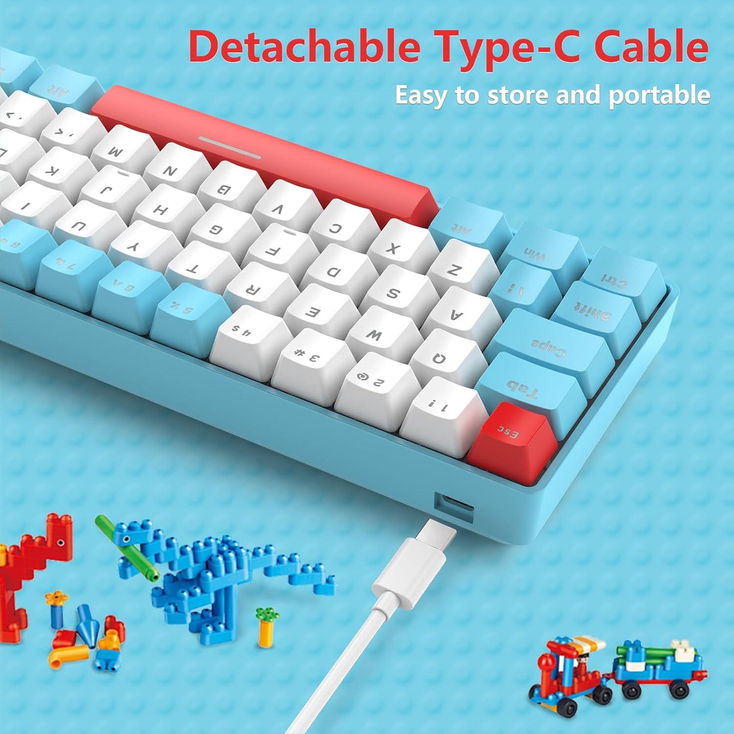 Teclado Mecánico Gaming TKL 60% LEAVEN RGB Retroiluminado