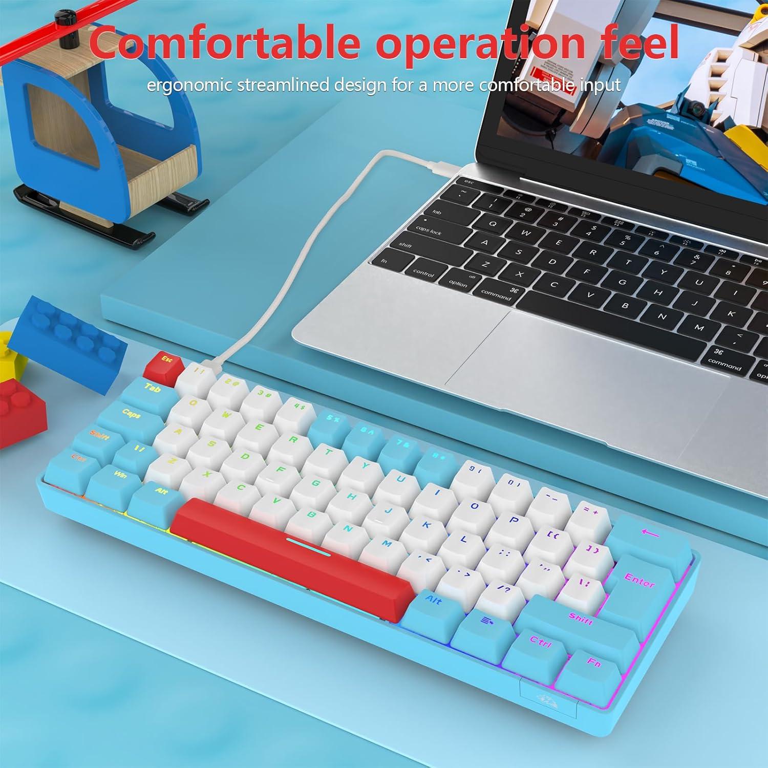 Teclado Mecánico Gaming TKL 60% LEAVEN RGB Retroiluminado