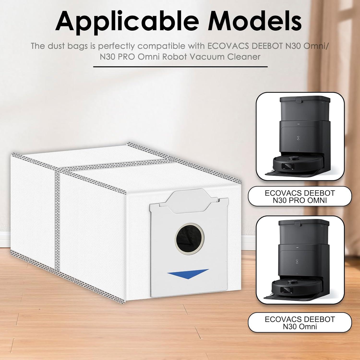 15 Bolsas de Polvo CHAIN PEAK para ECOVACS N30 Omni Pro