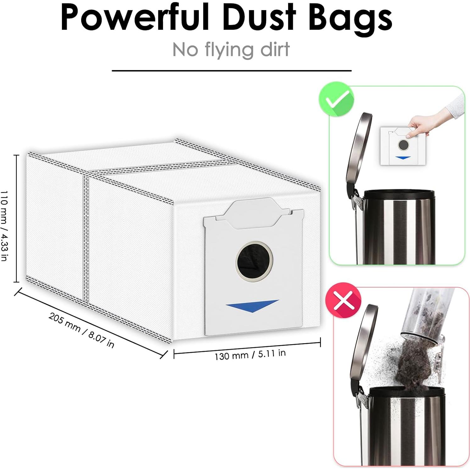 15 Bolsas de Polvo CHAIN PEAK para ECOVACS N30 Omni Pro