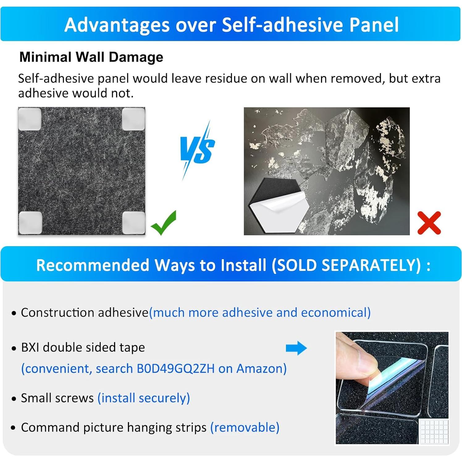 Paneles Acústicos BXI 12 Piezas 30.48x30.48cm Aislantes Sonido