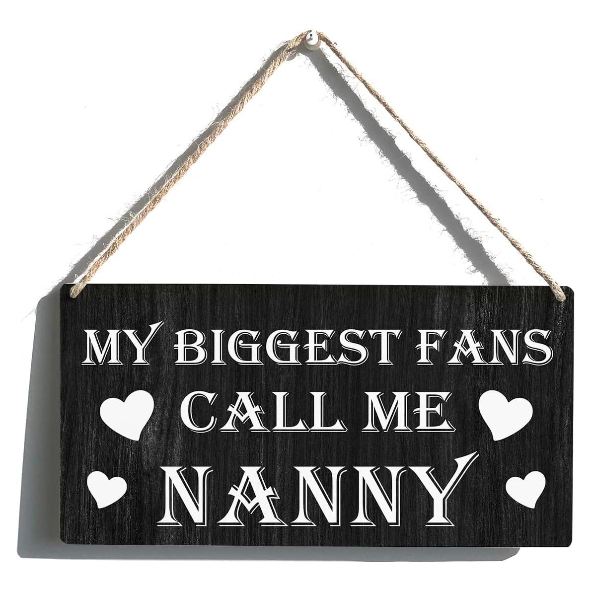 Cartel de Madera Niñera Qious 30x15 cm Decoración Rústica