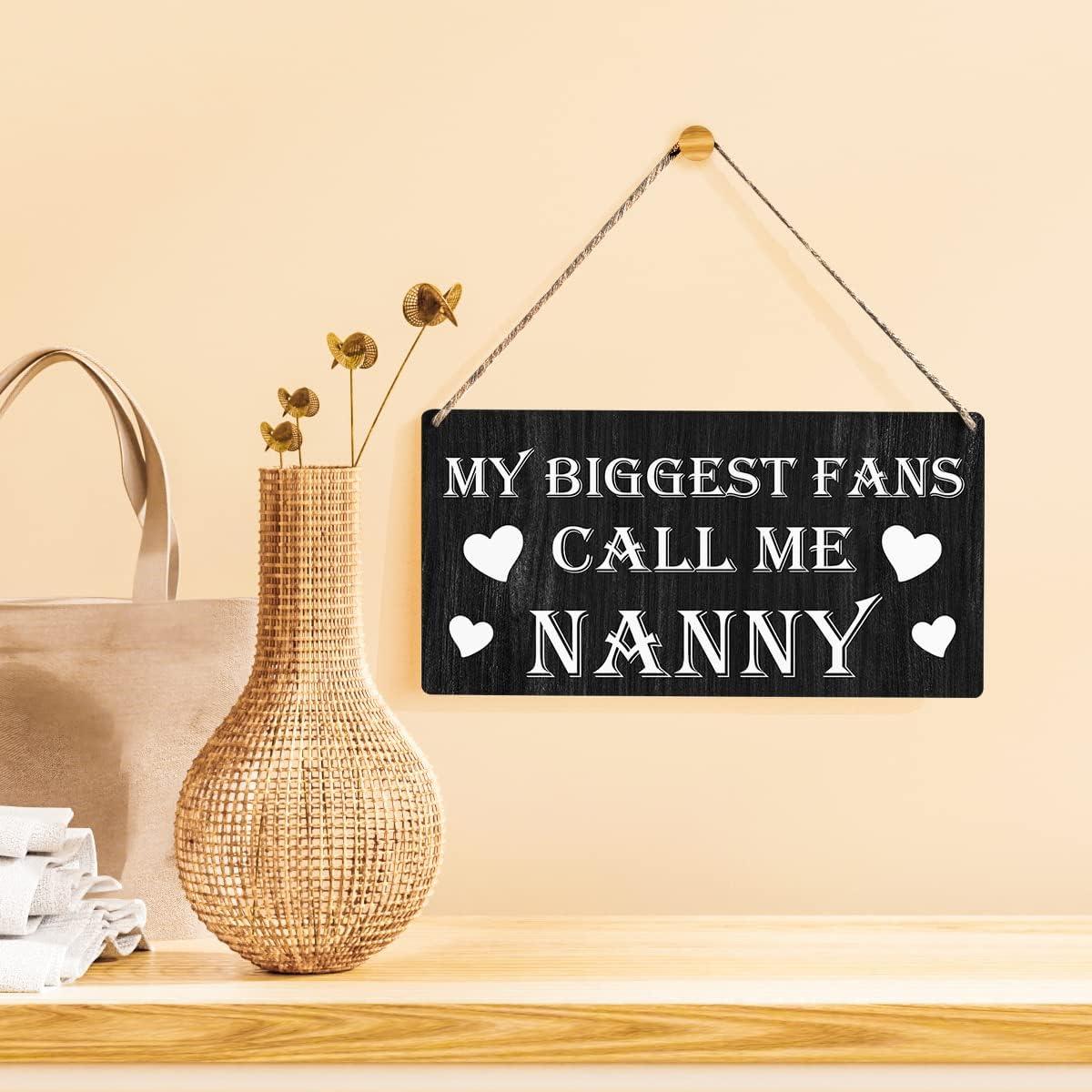 Cartel de Madera Niñera Qious 30x15 cm Decoración Rústica