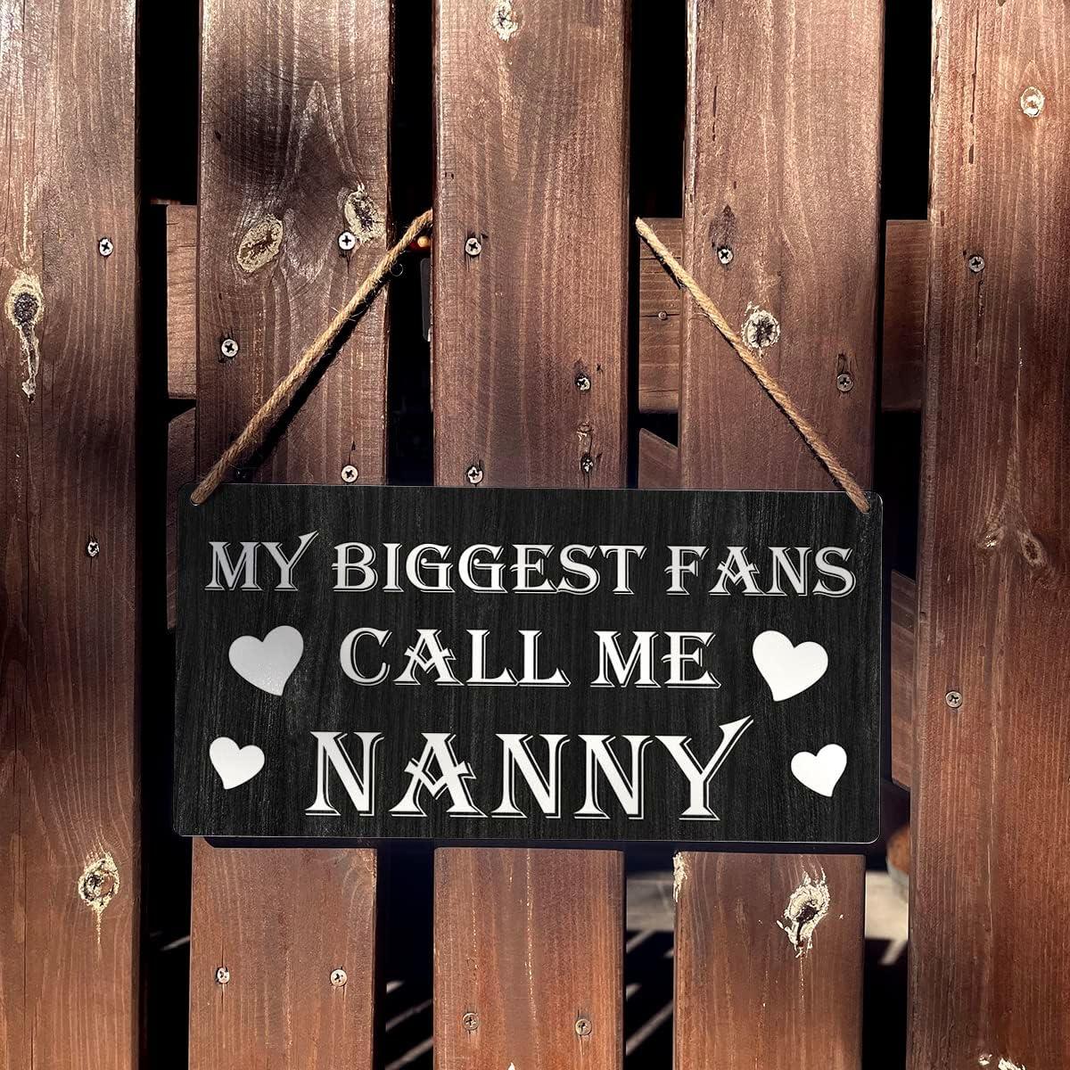 Cartel de Madera Niñera Qious 30x15 cm Decoración Rústica