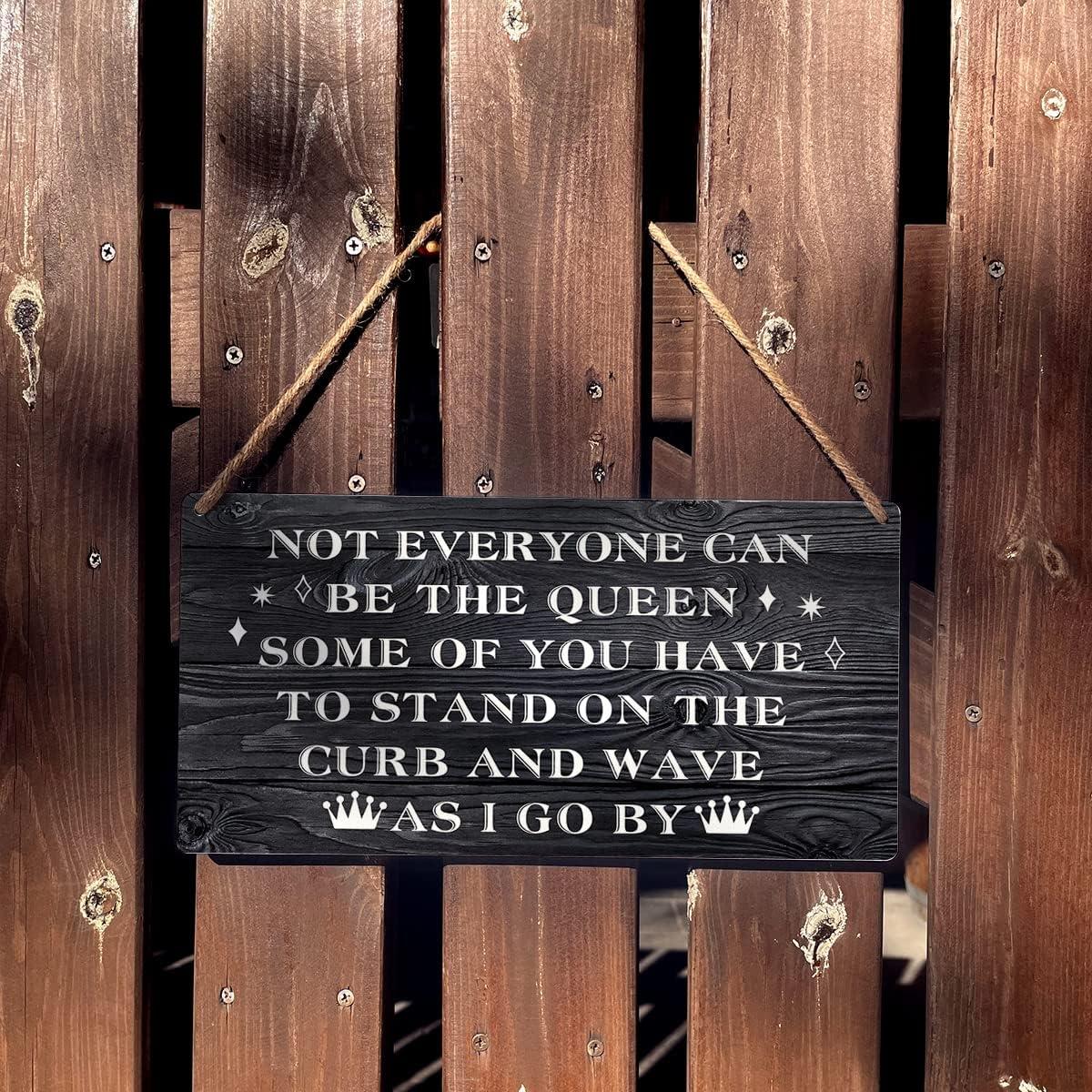 Cartel Divertido Qious Madera 30x15 cm Decoración Hogar