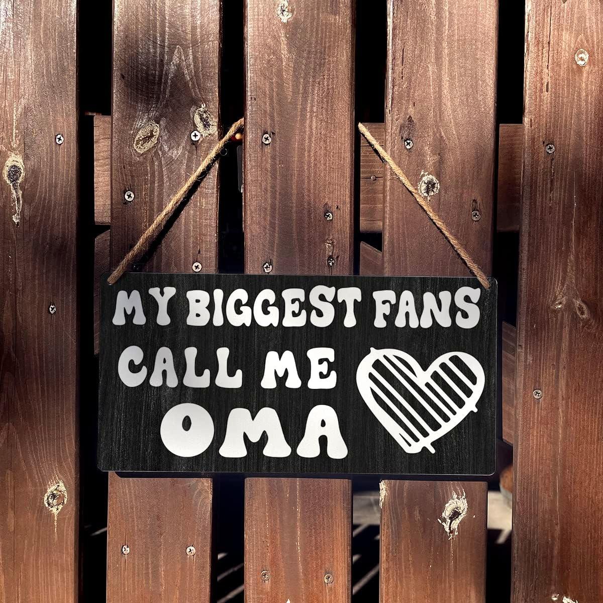 Placa Colgante de Madera Qious Oma Granja 30x15 cm