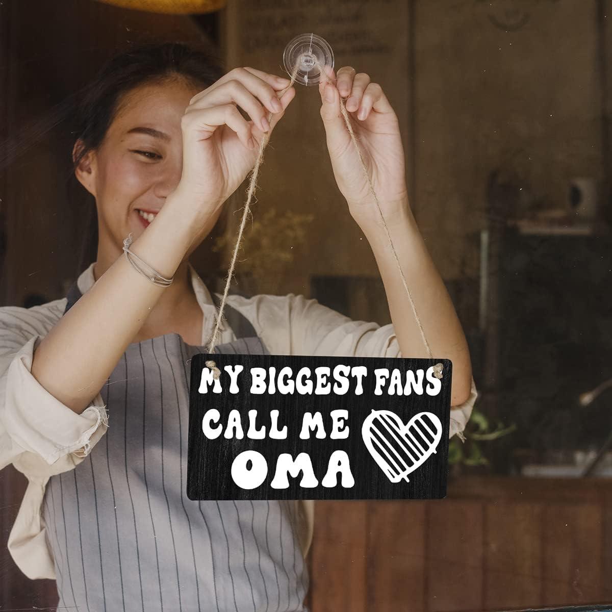 Placa Colgante de Madera Qious Oma Granja 30x15 cm