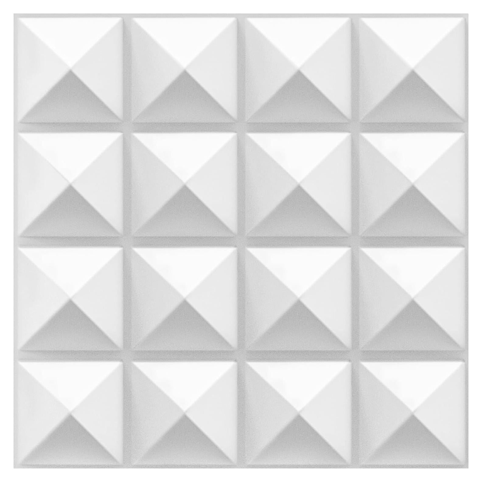 Paneles Difusores Acústicos TroyStudio 30x30 cm 8 Pcs PVC Blanco