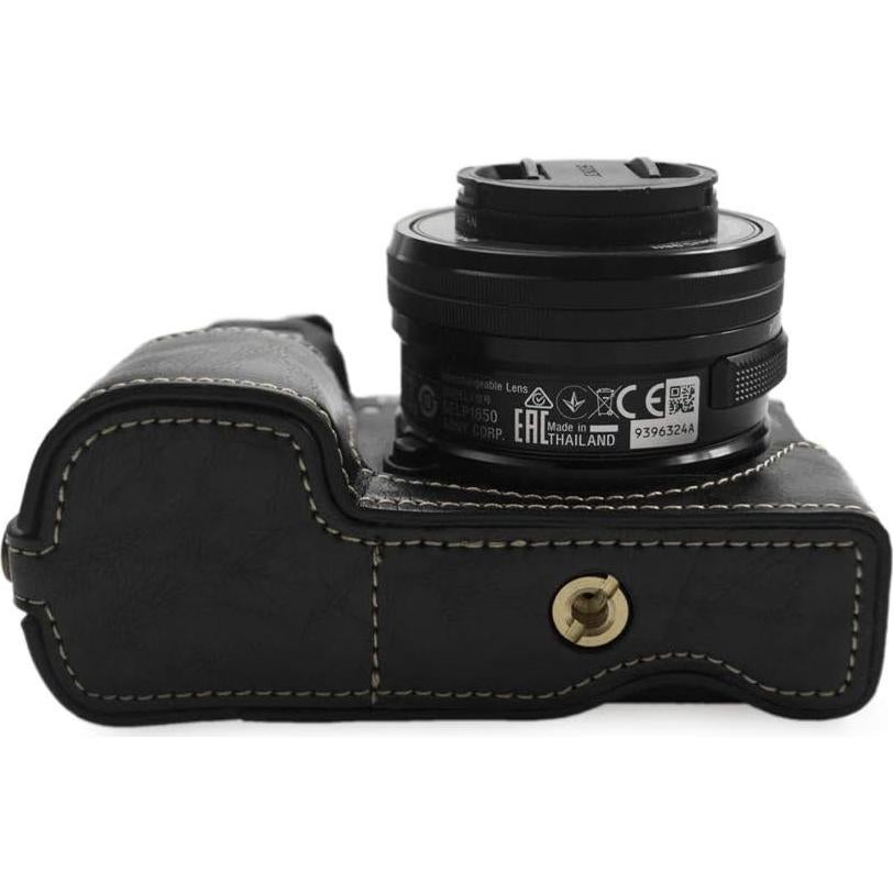 kinokoo Bottom Case for Sony A6400 A6100, Protective Cover Hand Grip, Retro Style, Black, Camera Protection, Photography