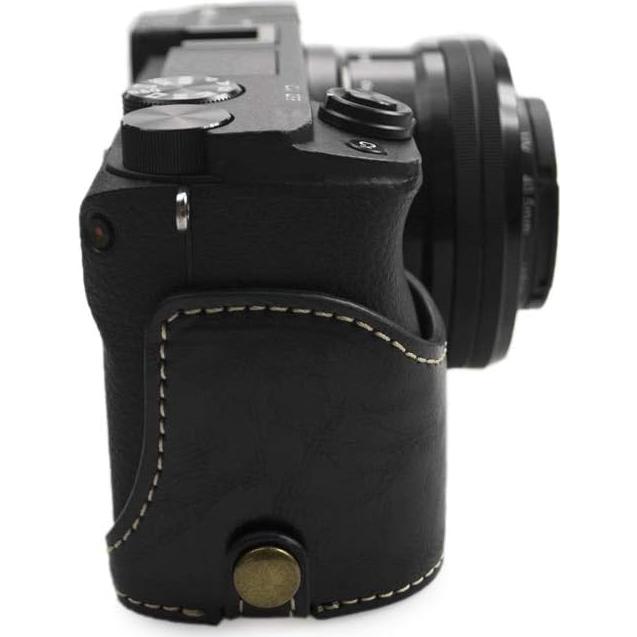 kinokoo Bottom Case for Sony A6400 A6100, Protective Cover Hand Grip, Retro Style, Black, Camera Protection, Photography