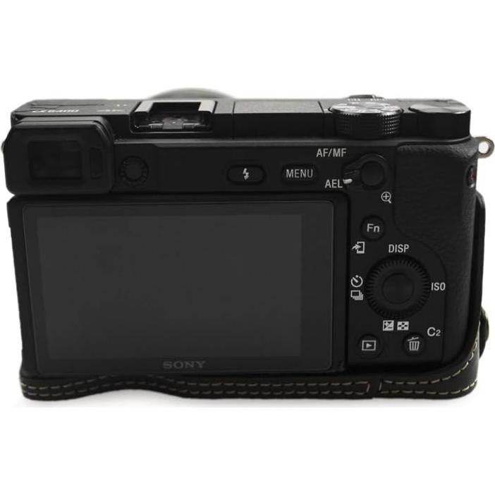 kinokoo Bottom Case for Sony A6400 A6100, Protective Cover Hand Grip, Retro Style, Black, Camera Protection, Photography