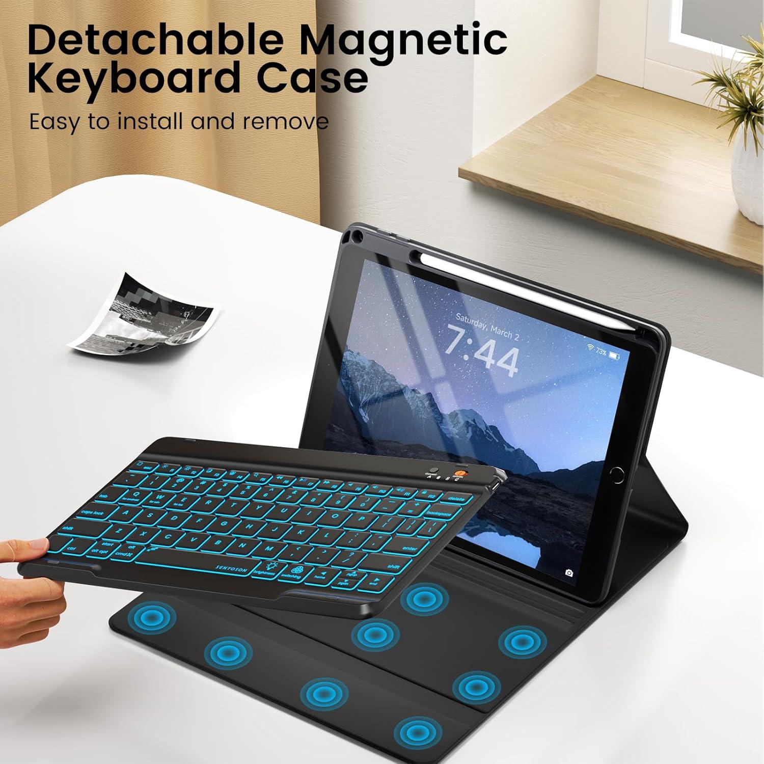 Funda Teclado OYEEICE iPad 9.7" Retroiluminado Negro