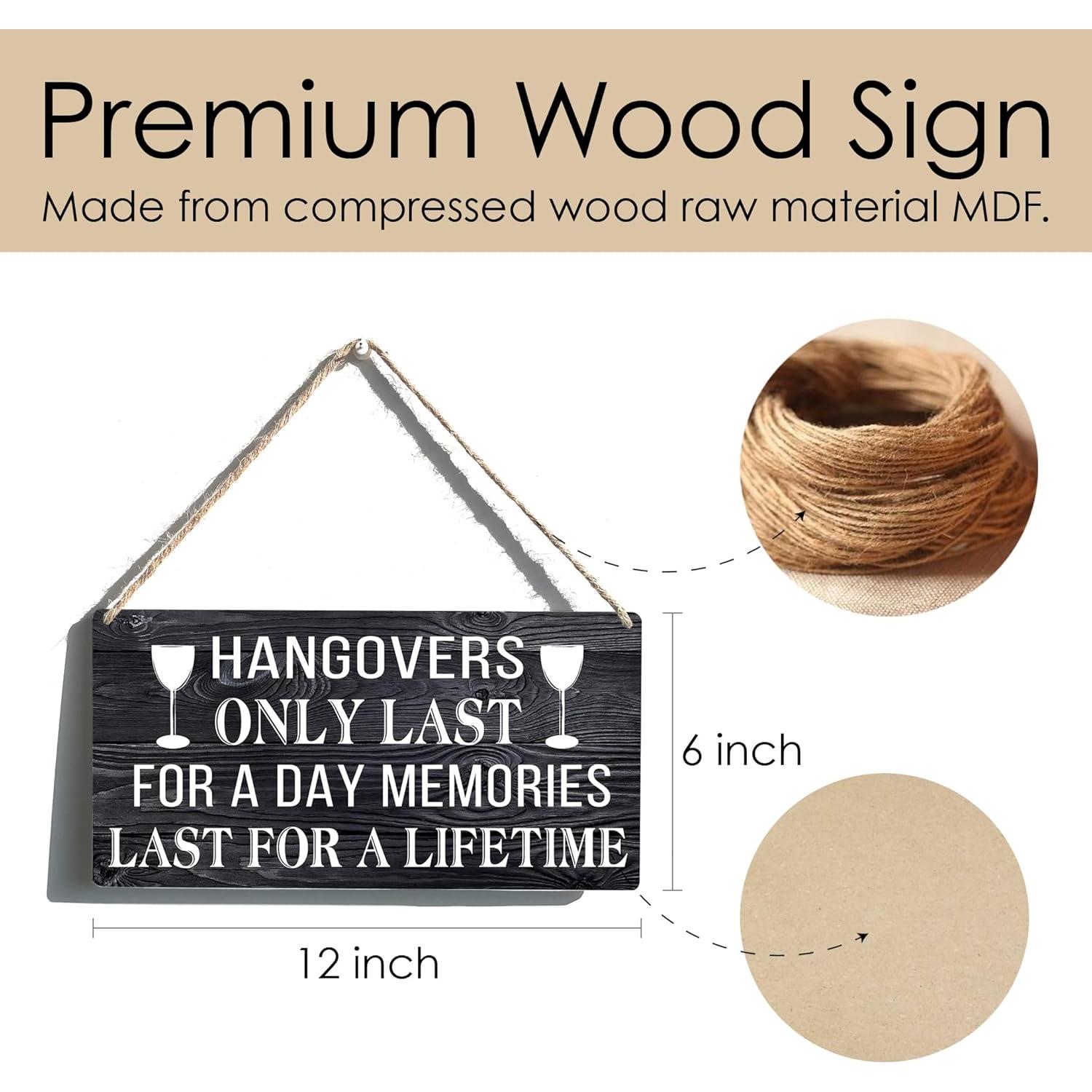 Cartel de Madera Qious 30x15 cm Recuerdos Duraderos