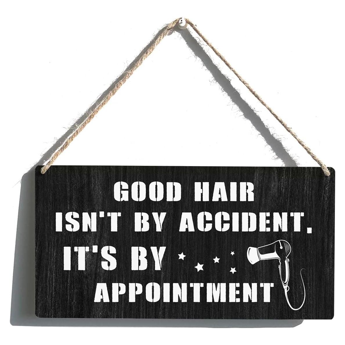 Cartel de Madera Qious Buen Cabello 30x15 cm Decoración