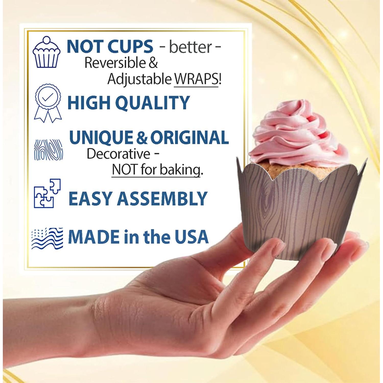 Fundas para Cupcake Confetti Couture 24 Pzas Reversibles