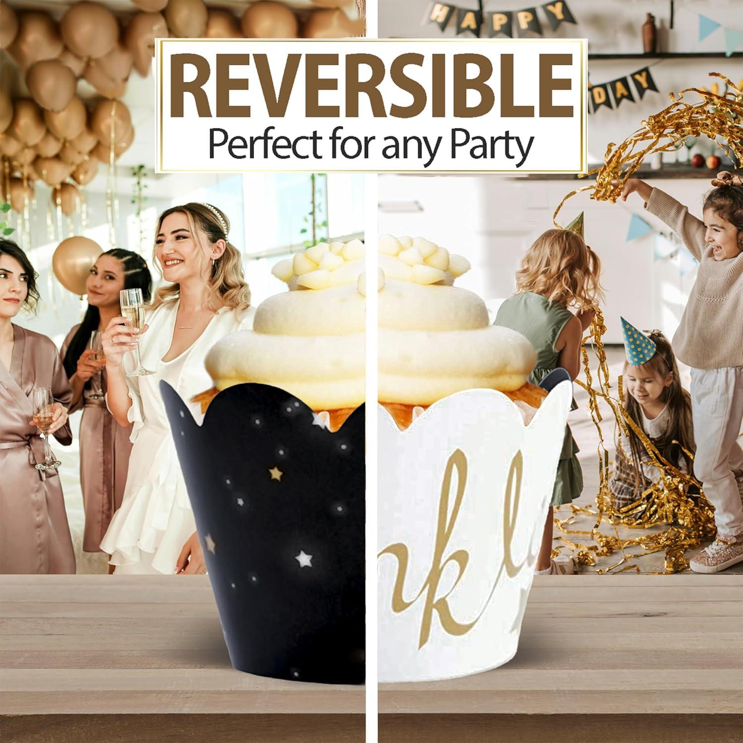 Fundas para Cupcake Confetti Couture - Reversibles 24 Pzas