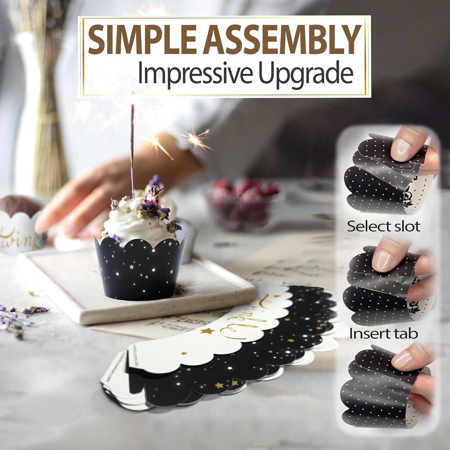 Fundas para Cupcake Confetti Couture - Reversibles 24 Pzas