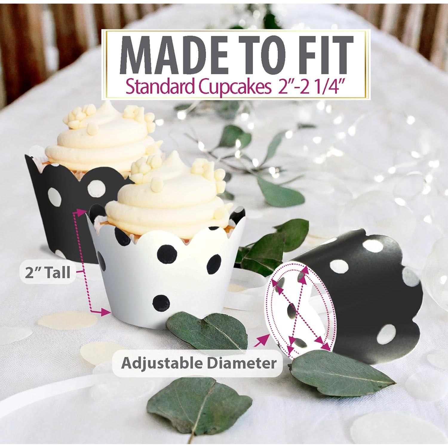 Fundas para Cupcake Confetti Couture - 24 Piezas Reversibles