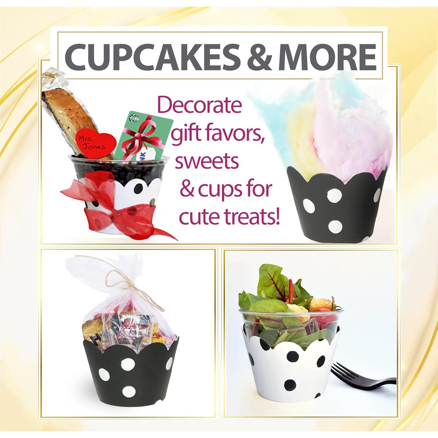 Fundas para Cupcake Confetti Couture - 24 Piezas Reversibles