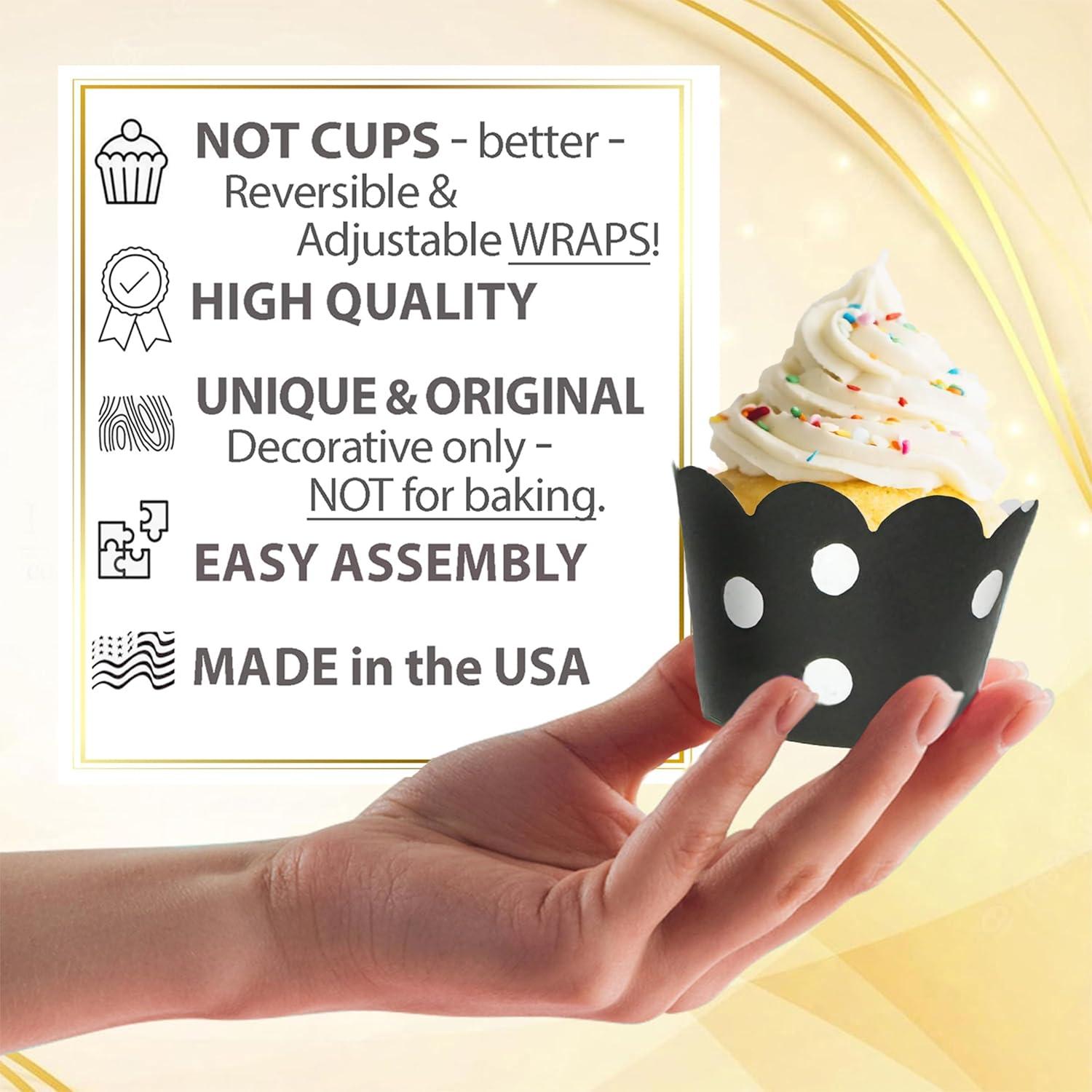 Fundas para Cupcake Confetti Couture - 24 Piezas Reversibles