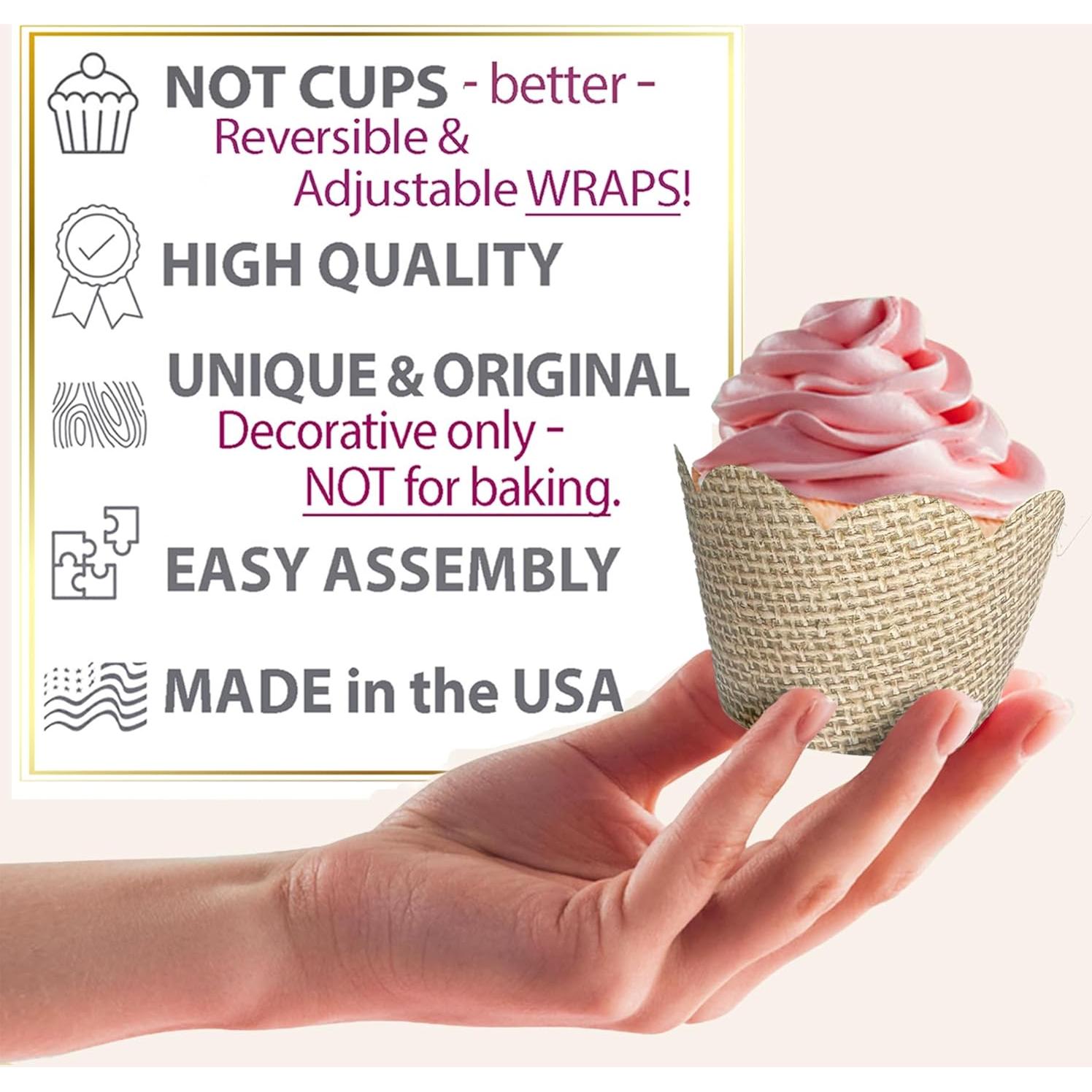 Fundas para Cupcake Confetti Couture 24 Pzas Reversibles