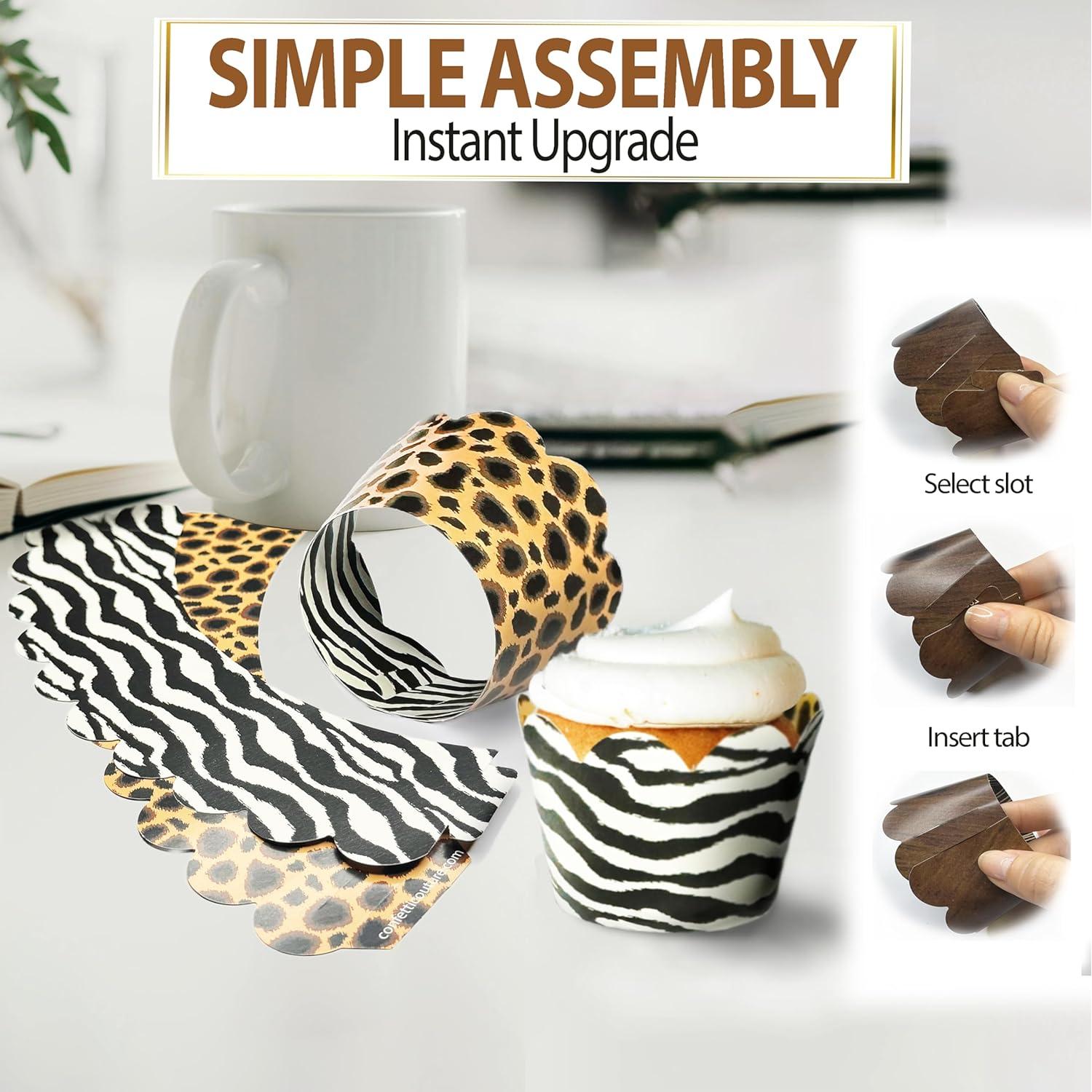 Fundas para Cupcake Confetti Couture 24 Piezas Safari