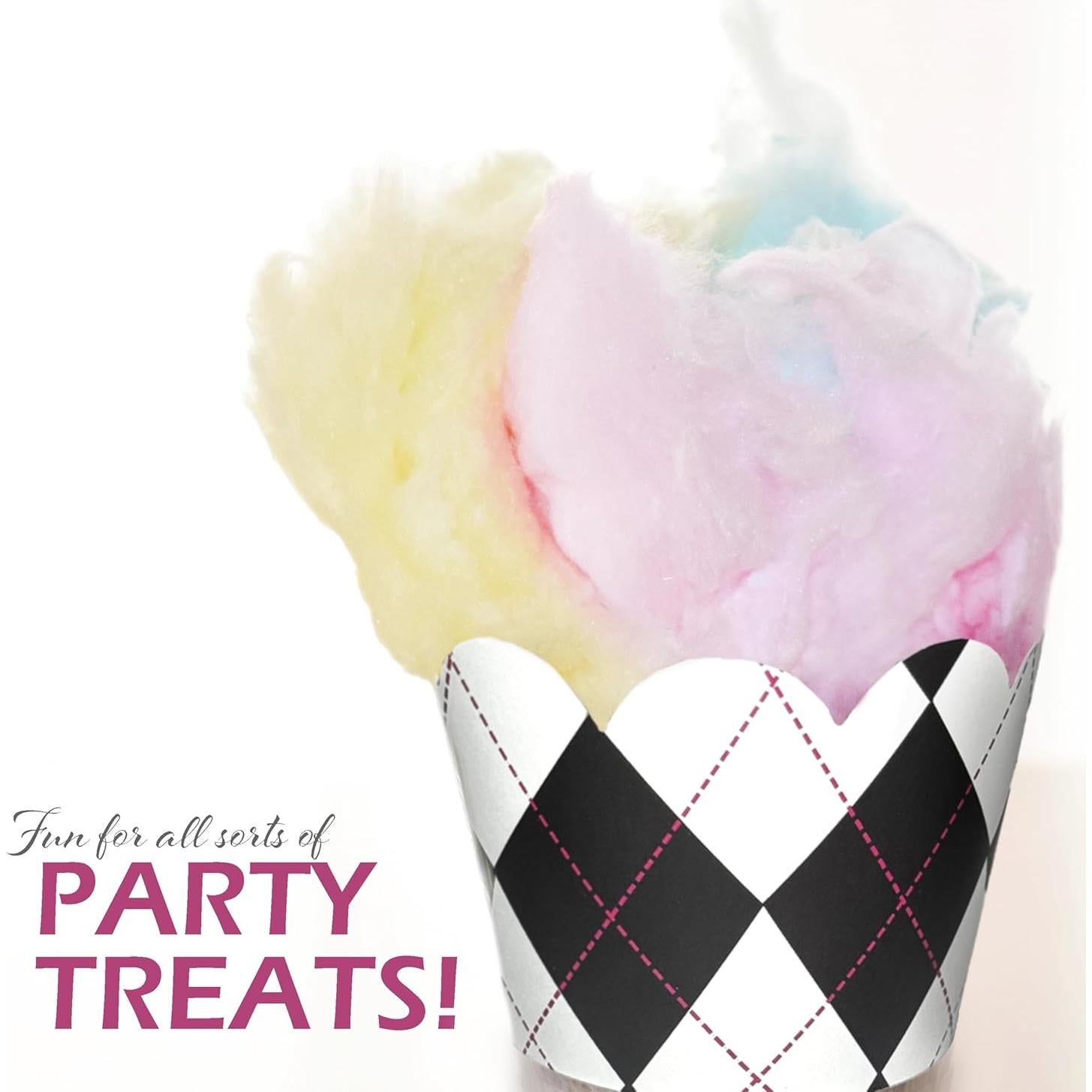 Fundas para Cupcake Confetti Couture 24 Piezas Blanco y Negro