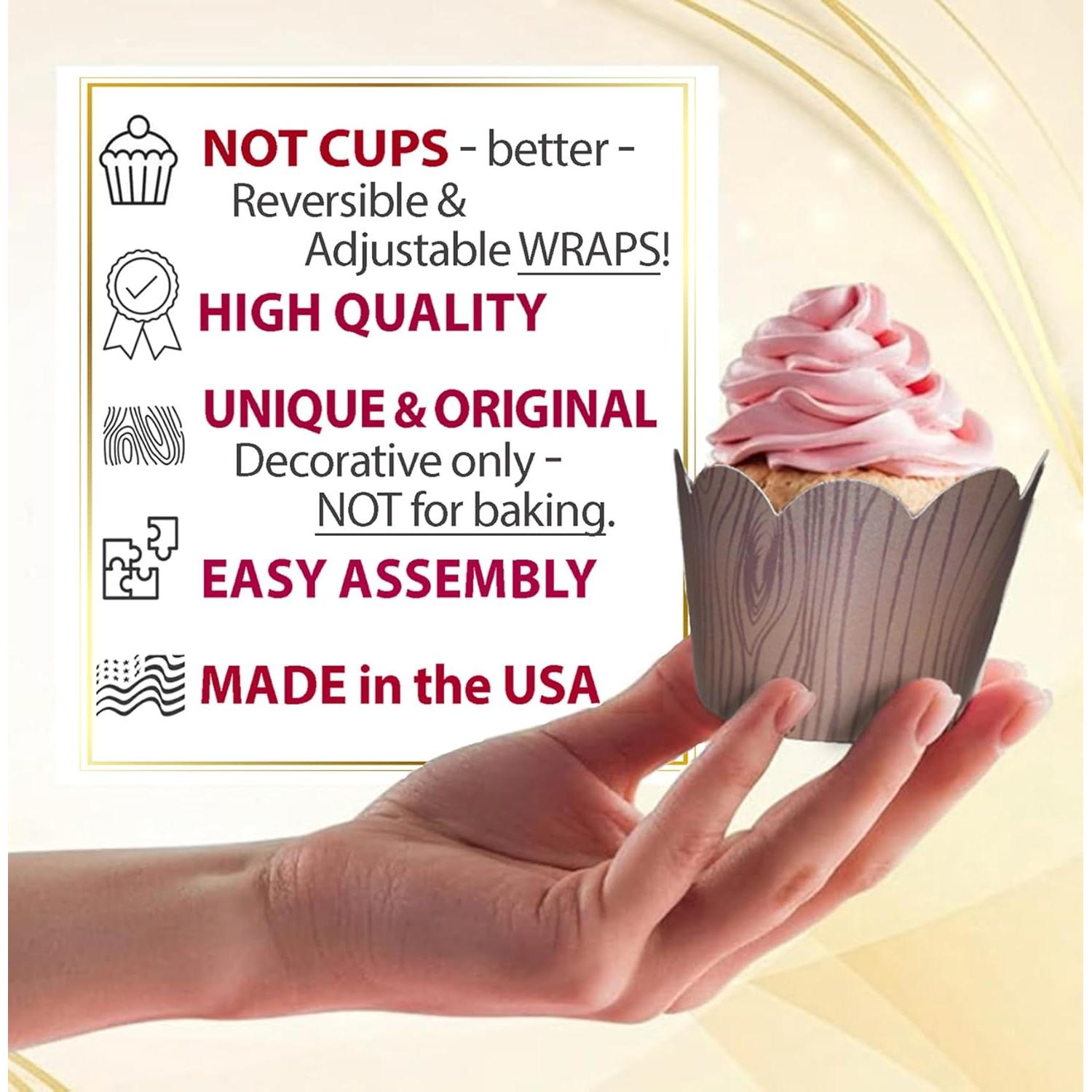 Fundas para Cupcakes Confetti Couture 24 Pzas Reversibles