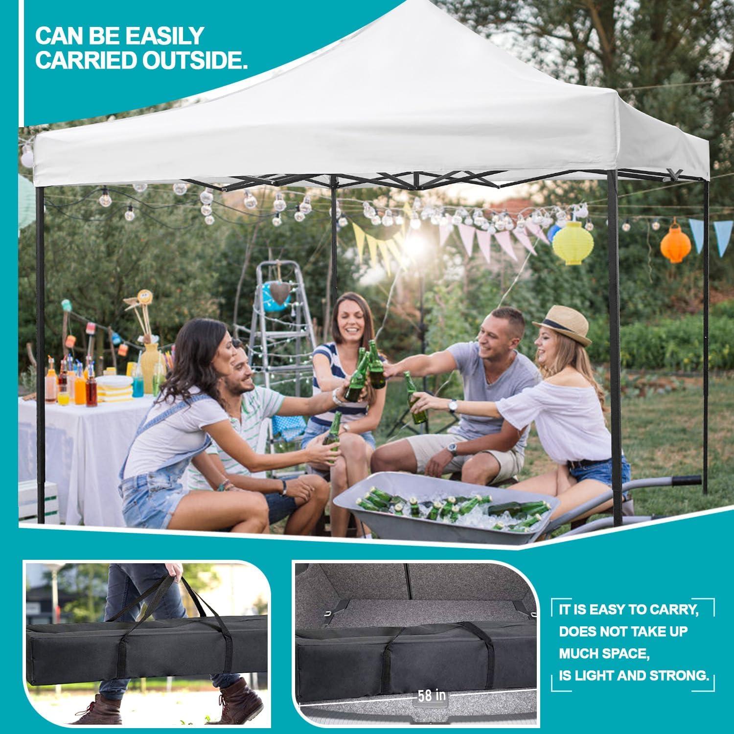 Carpa Pop Up Ruesleag 3x3m Blanca Impermeable para Eventos