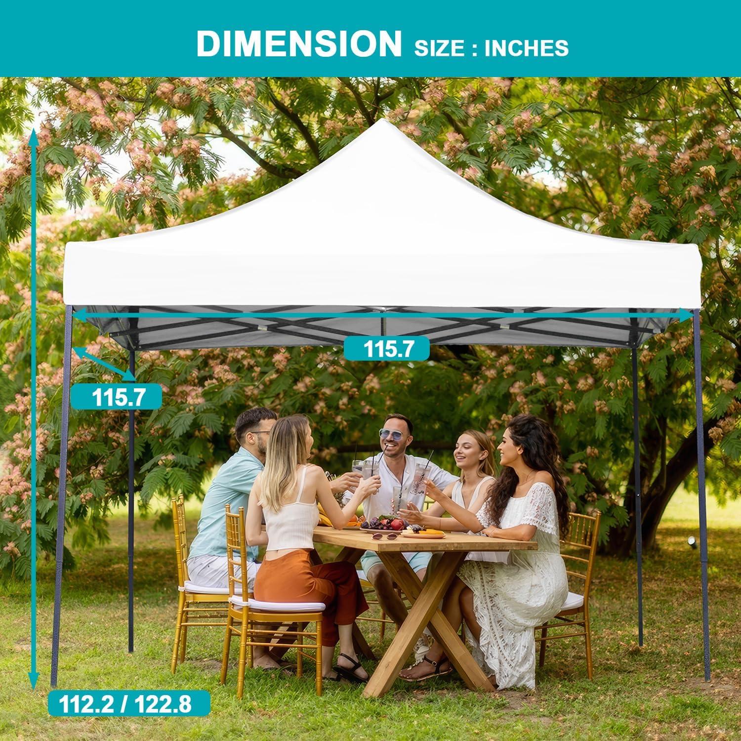 Carpa Pop Up Ruesleag 3x3m Blanca Impermeable para Eventos