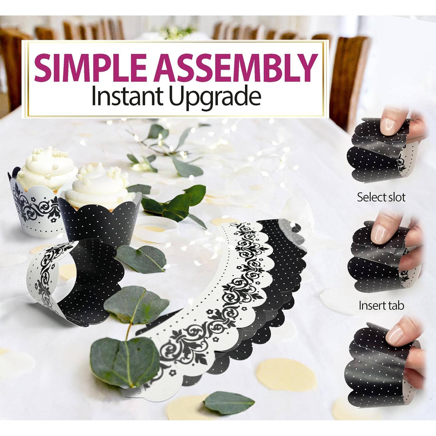 Fundas para Cupcake Confetti Couture 24 Pzs Reversibles