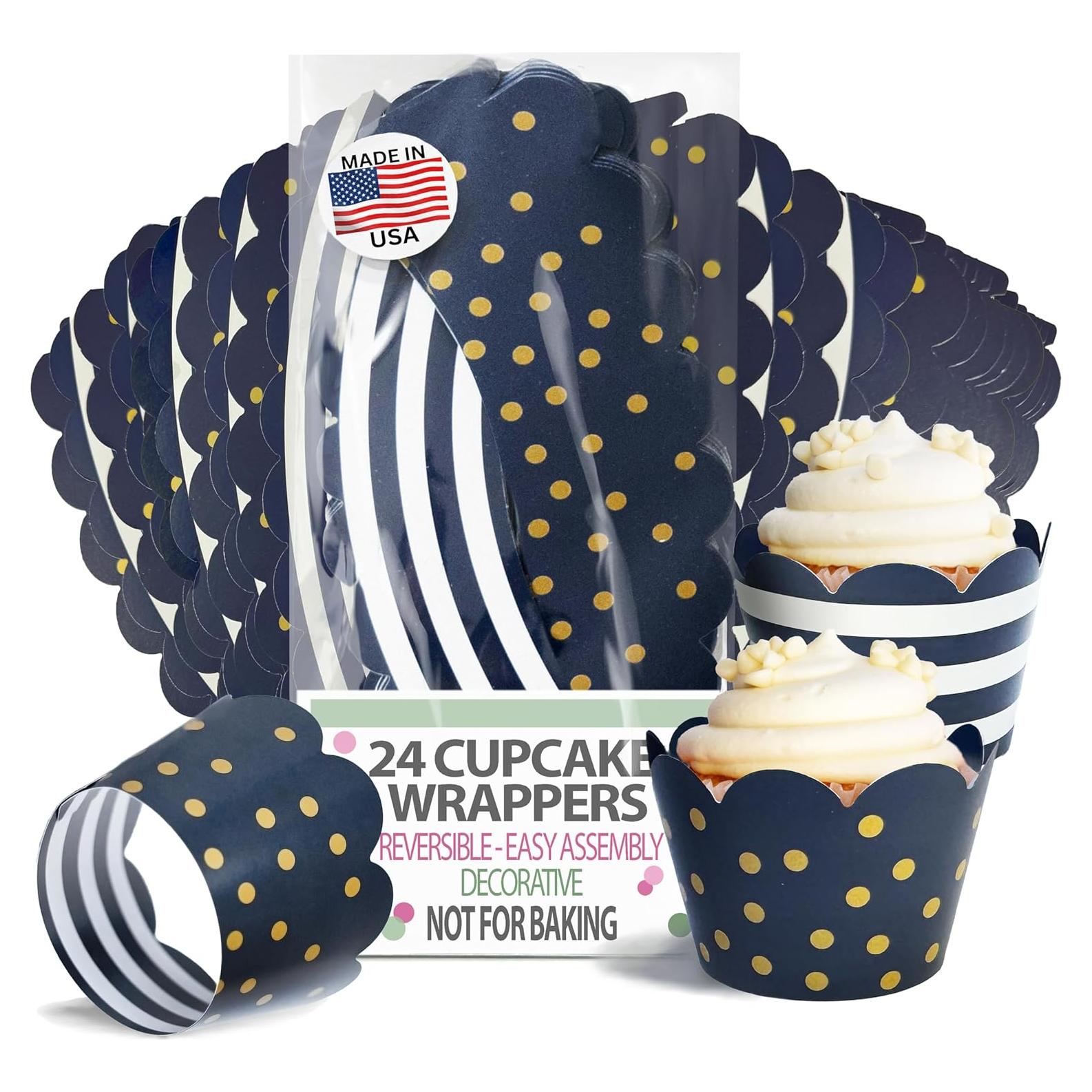 Fundas para Cupcake Confetti Couture 24 Unidades Reversibles
