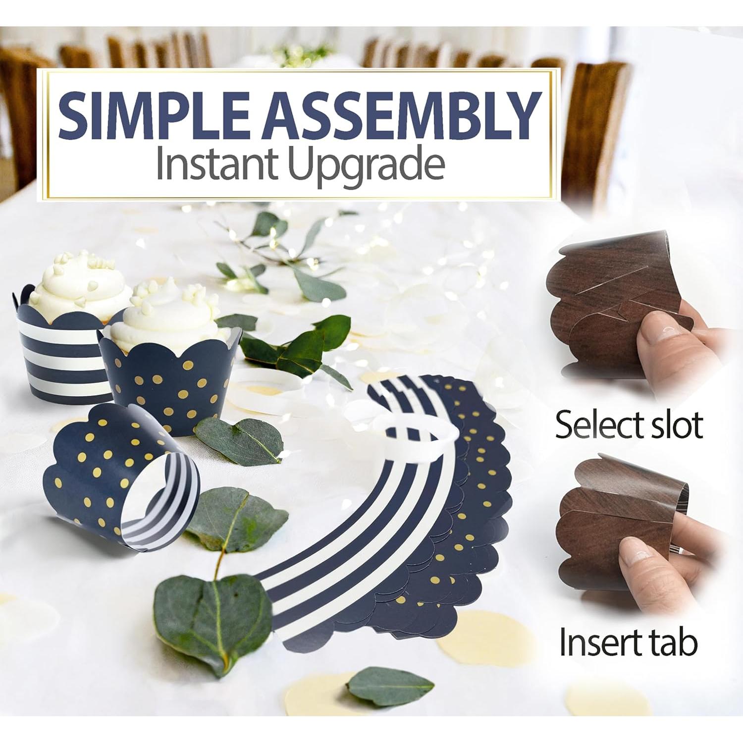 Fundas para Cupcake Confetti Couture 24 Unidades Reversibles