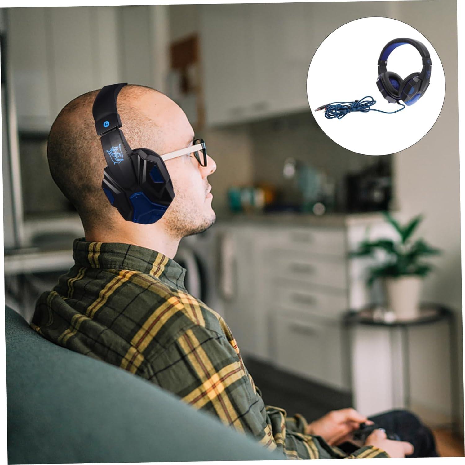 Auriculares para Juegos Tofficu con LED y Micrófono - Negro