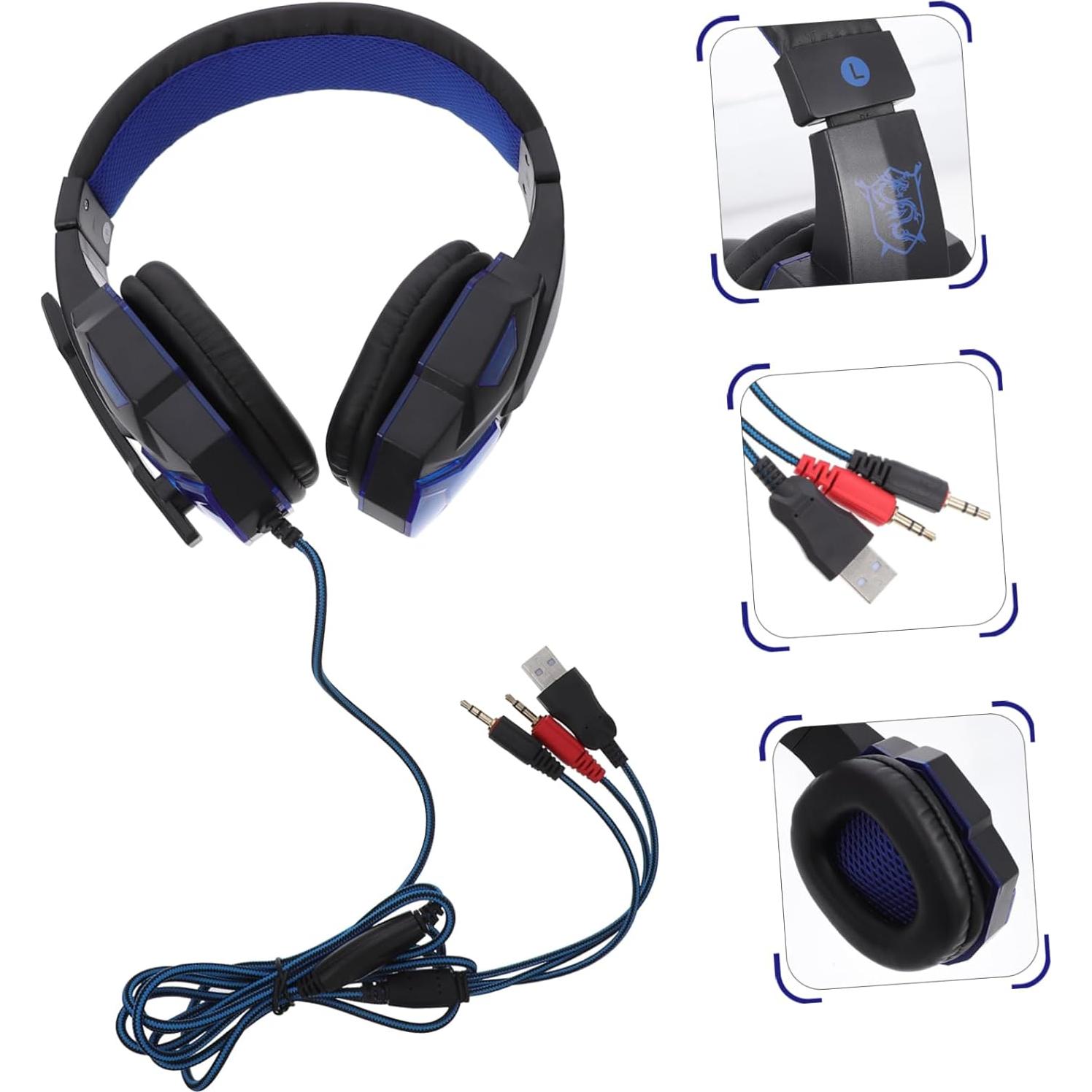 Auriculares para Juegos Tofficu con LED y Micrófono - Negro