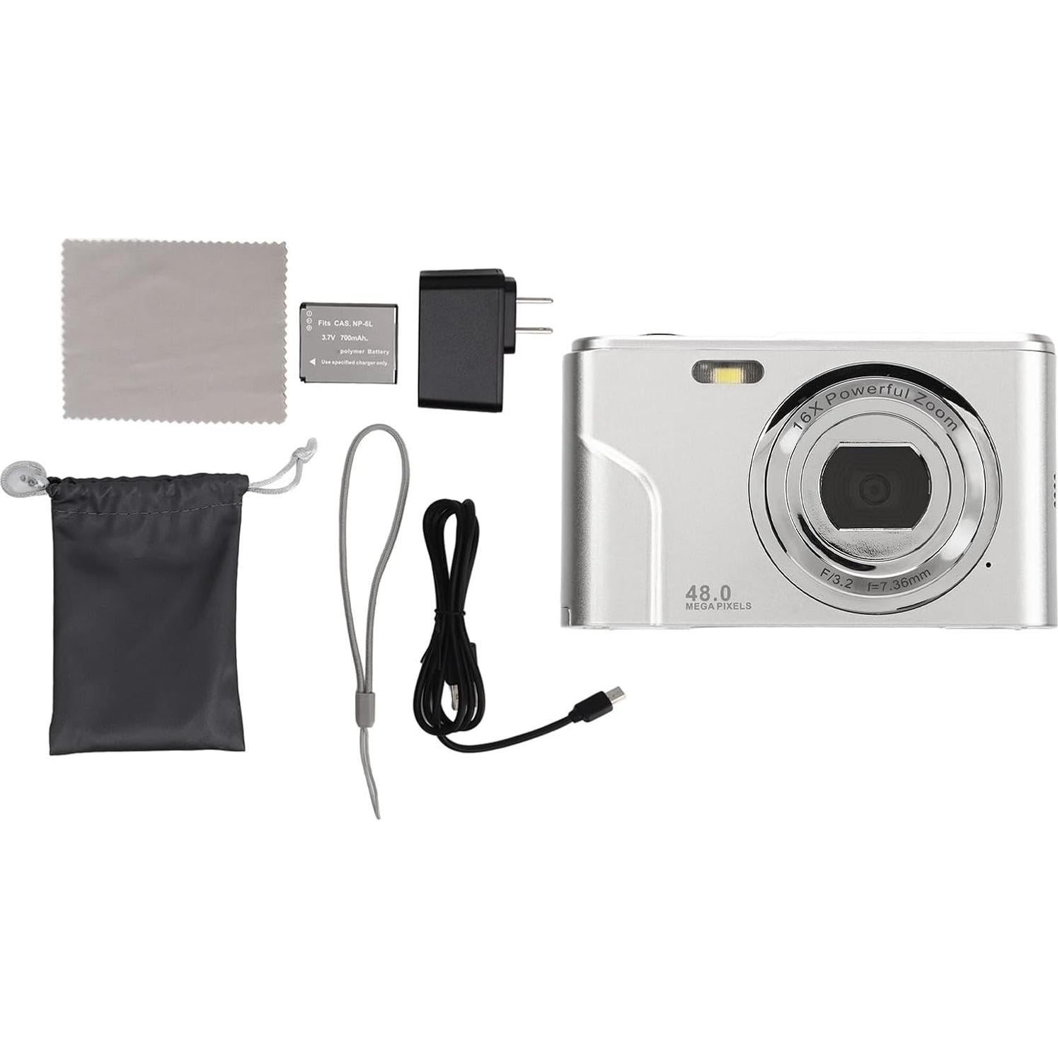 Cámara Digital Goshyda 48MP 16x Zoom 1080P Pantalla 2.4"