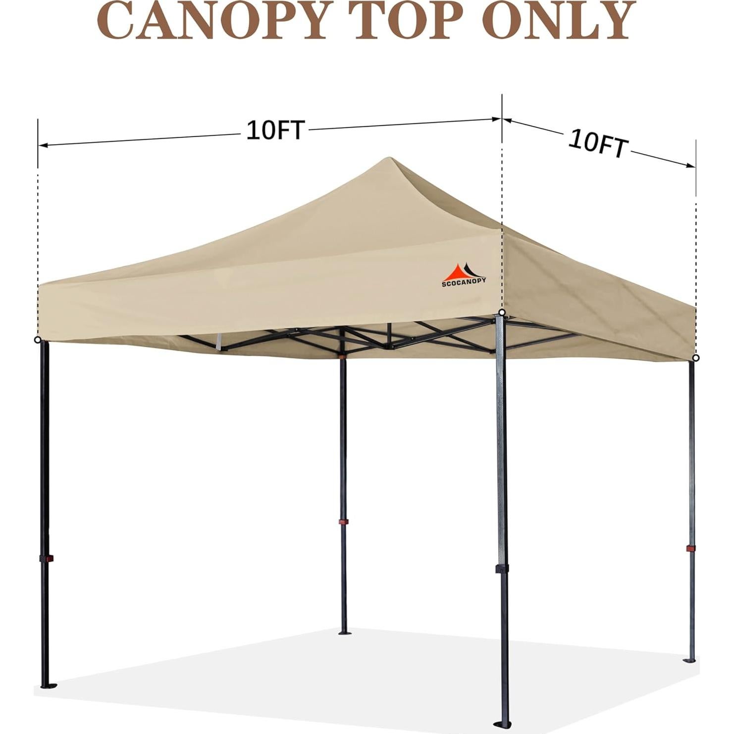 Cubierta de Carpa 10x10 Caqui SCOCANOPY Impermeable