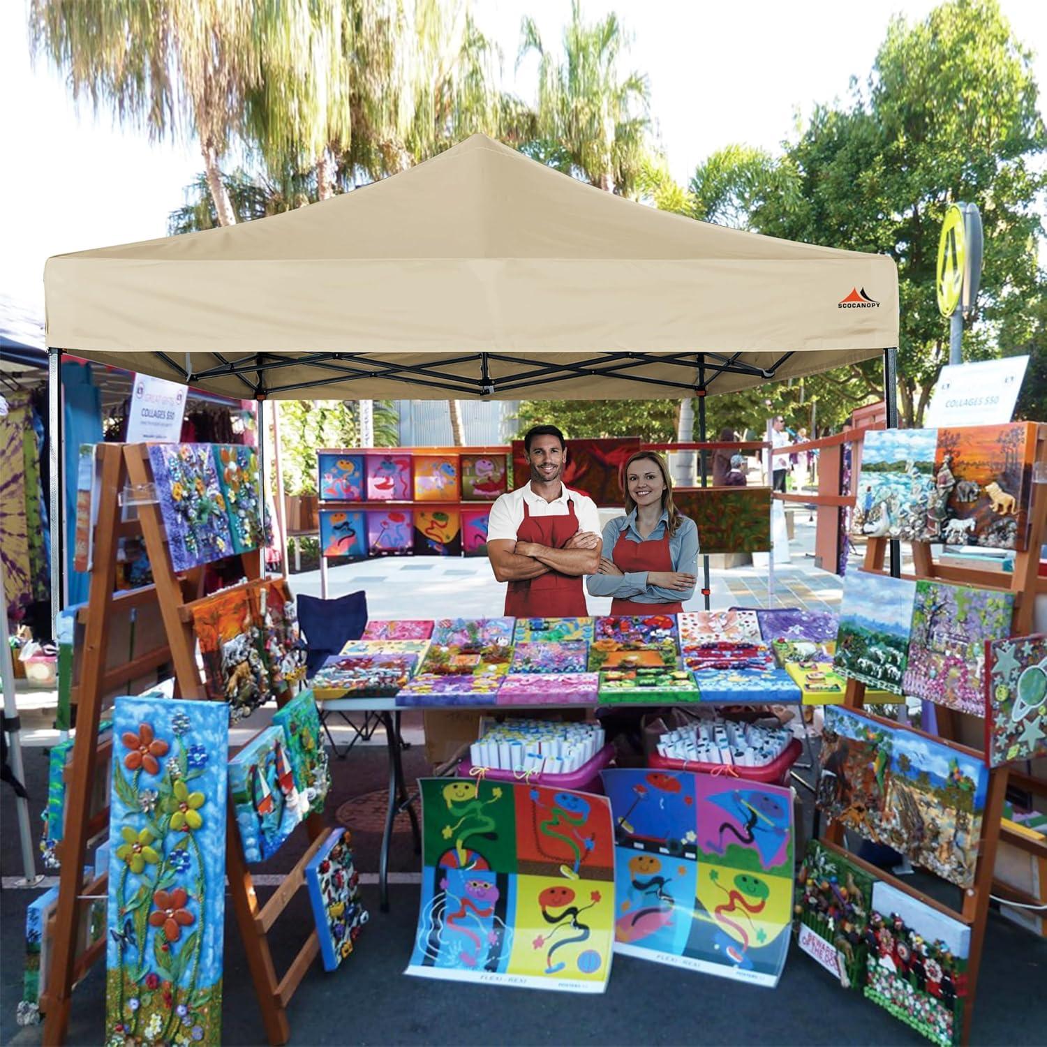 Cubierta de Carpa 10x10 Caqui SCOCANOPY Impermeable