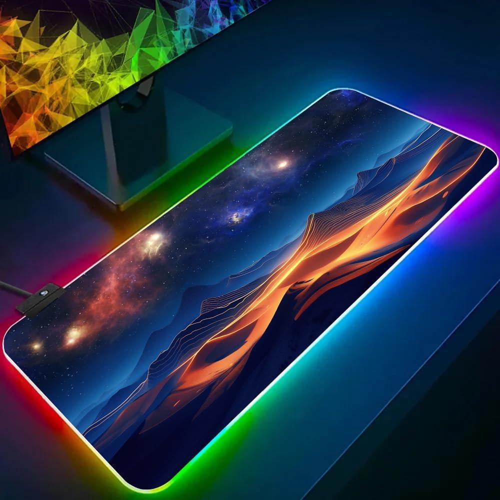 Alfombrilla de Ratón RGB VAULTUSCN XXL 80x30cm Impermeable