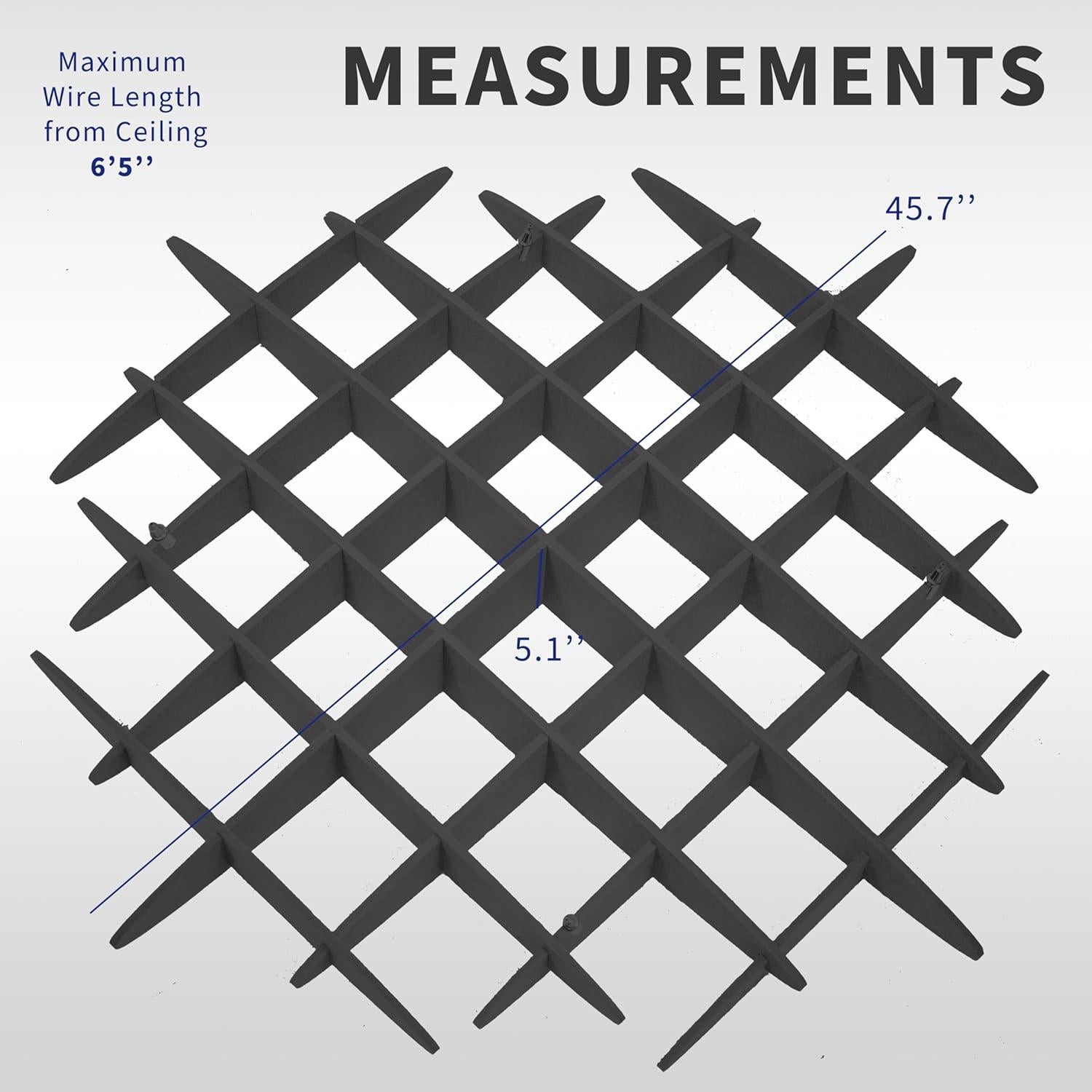 Panel Acústico Colgante VIVO PP-CW01B 116x116 cm Negro