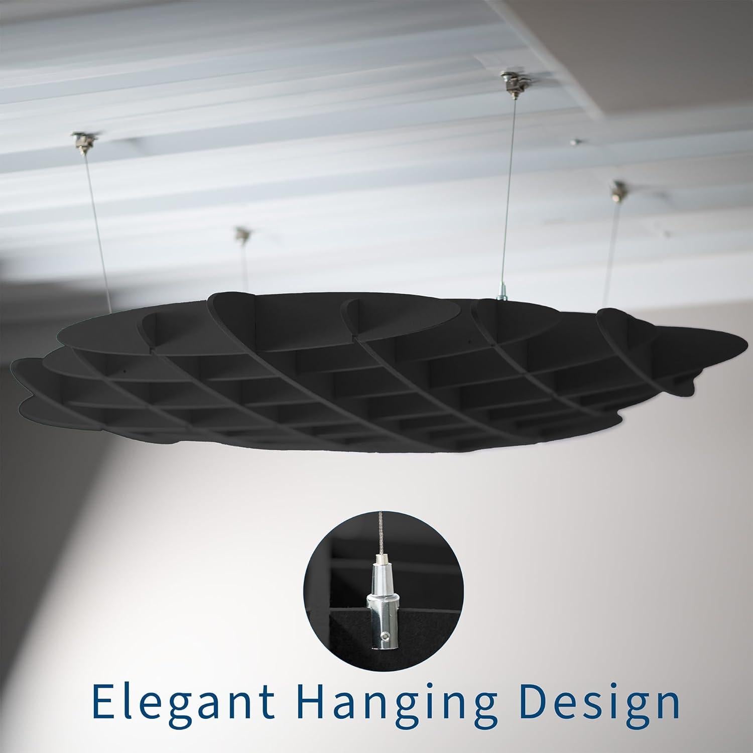 Panel Acústico Colgante VIVO PP-CW01B 116x116 cm Negro