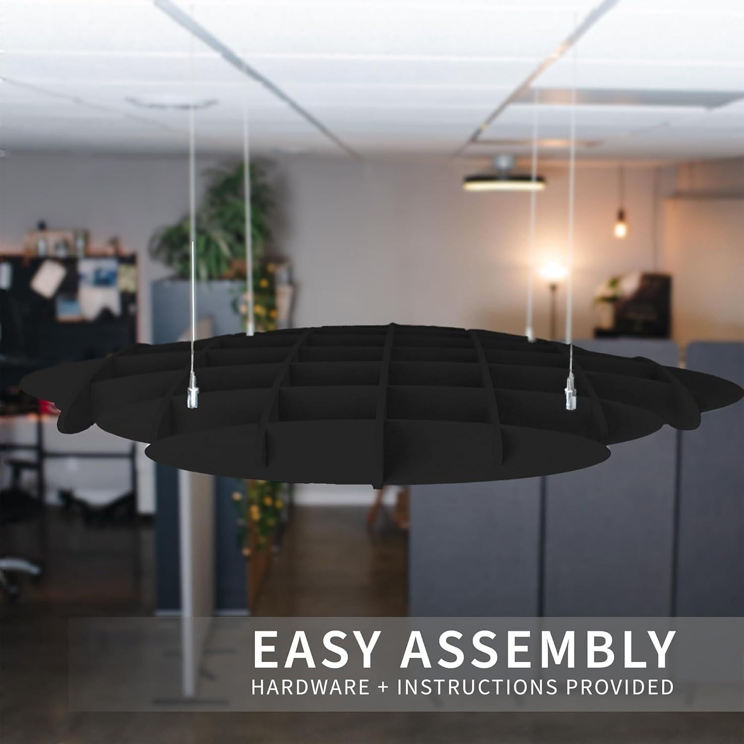 Panel Acústico Colgante VIVO PP-CW01B 116x116 cm Negro