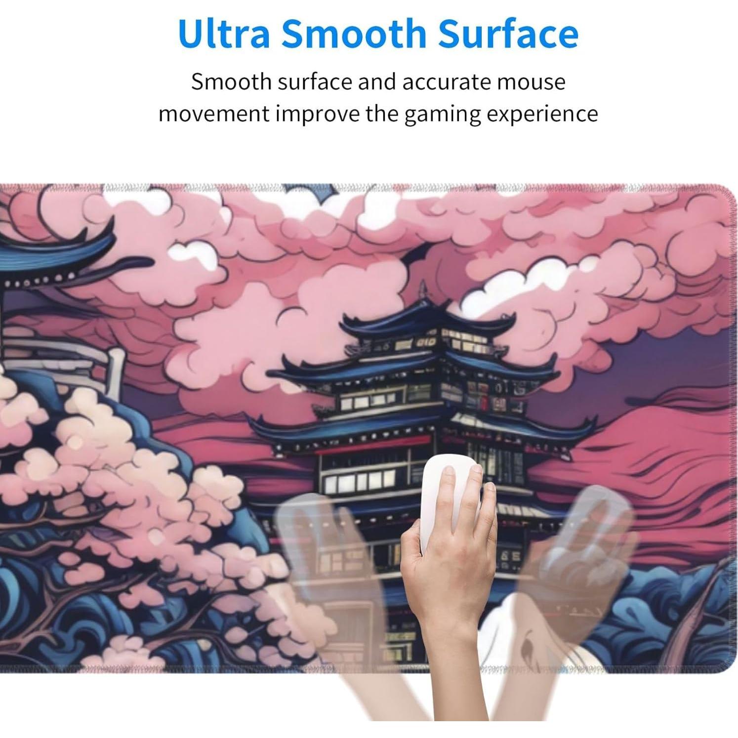 Alfombrilla de Ratón XL Wallacely Nubes Rosadas 80cm x 30cm