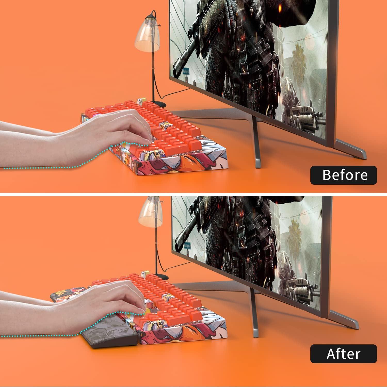 Reposap muñecas ergonómico DAIDAI de cuero sintético 42.9x7.1cm