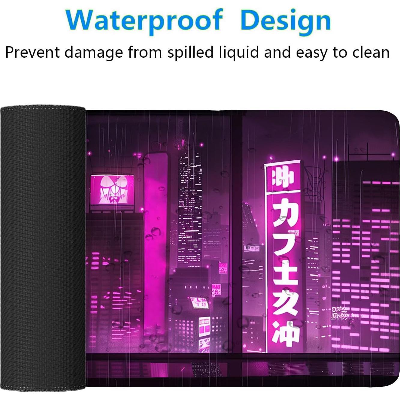 Alfombrilla de Escritorio WZMBZF Anime Morado 80x30cm Antideslizante